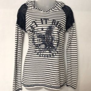 NWOT Mango Tree long sleeve lace embellished shirt